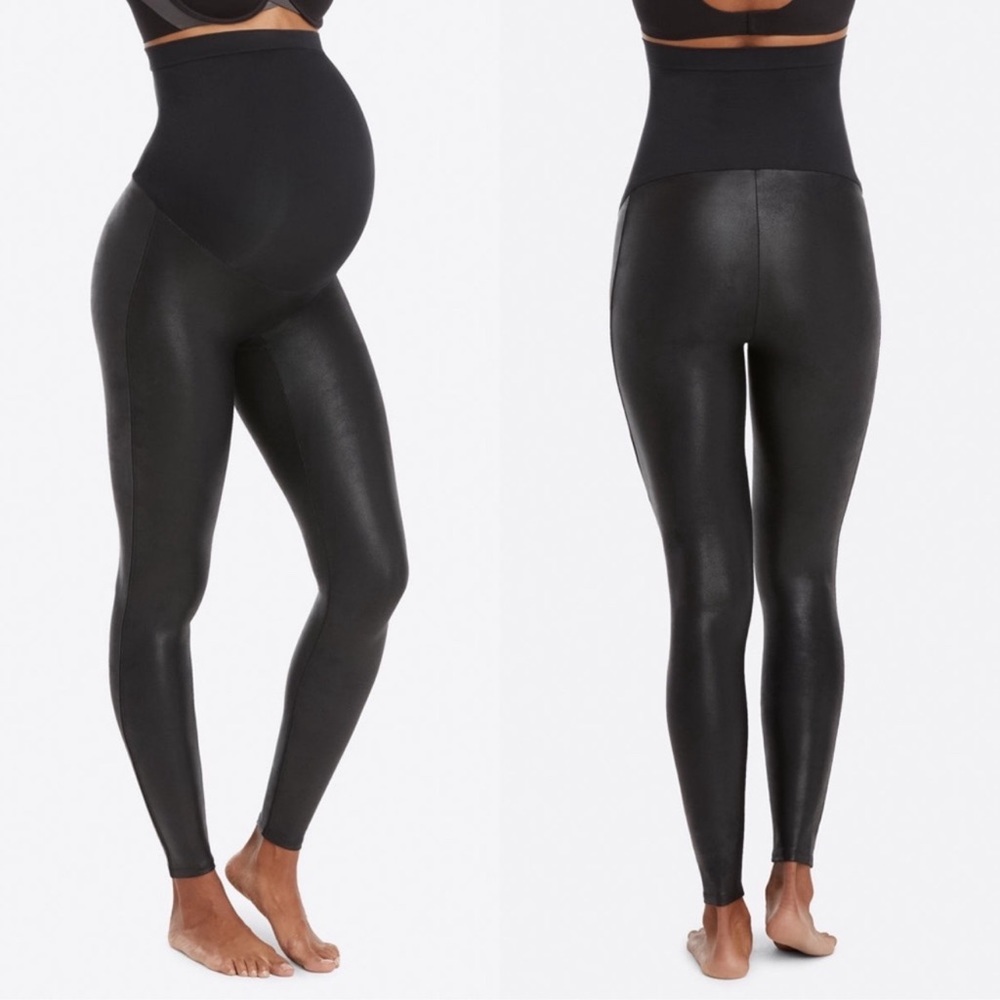 Spanx Mama Faux Leather Leggings